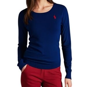 Ralph Lauren Sweater Old Money Preppy Women M Equestrian Elevated Pony Academia